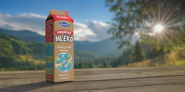 Farmářské mléko Moravia nově v nápojovém kartonu bez plastového uzávěru