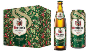 Tradiční vánoční edice piva Svijany letos v zelené a červené