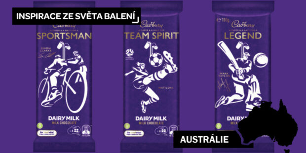 Inspirace z Austrálie: Limitovaná edice čokolády Dairy Milk v obalech s kultovními australskými sportovními okamžiky