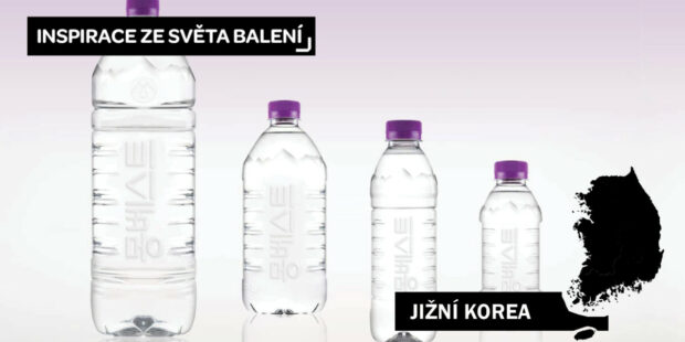 Inspirace z Jižní Korey: Čistý design bez etikety minerálních vod Montbest