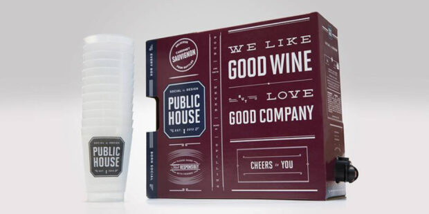 Víno Public House Wine se snaží oslovit minimalistickým designem